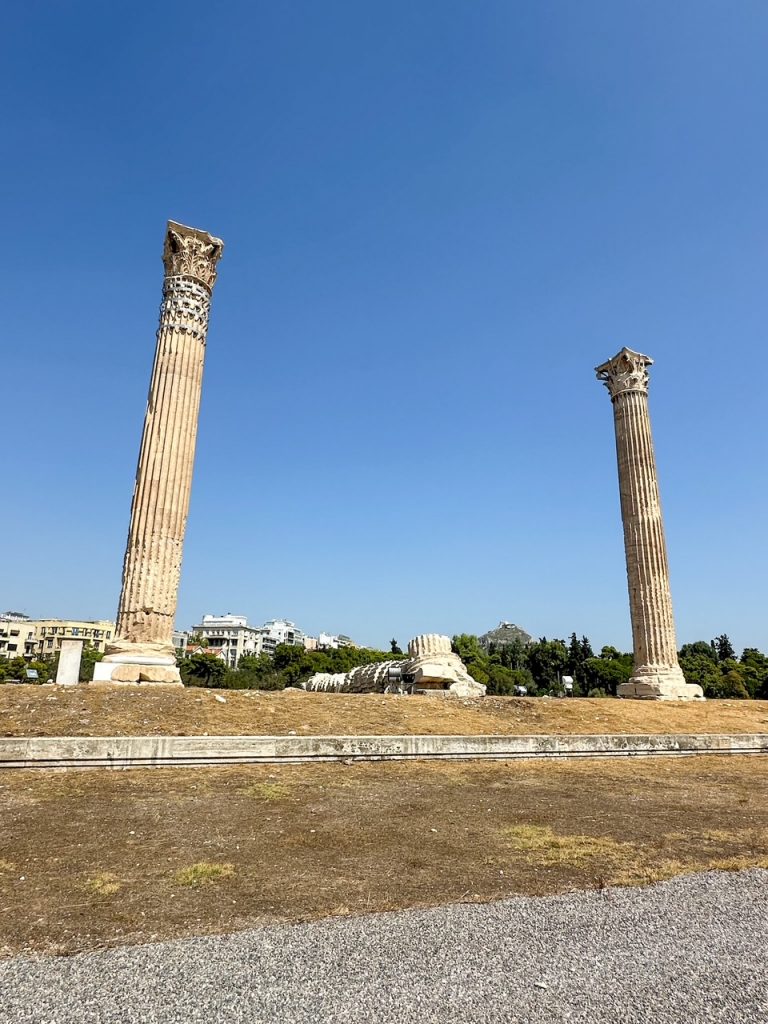 some of the remaining columns at the Temple of Olympian Zeus
