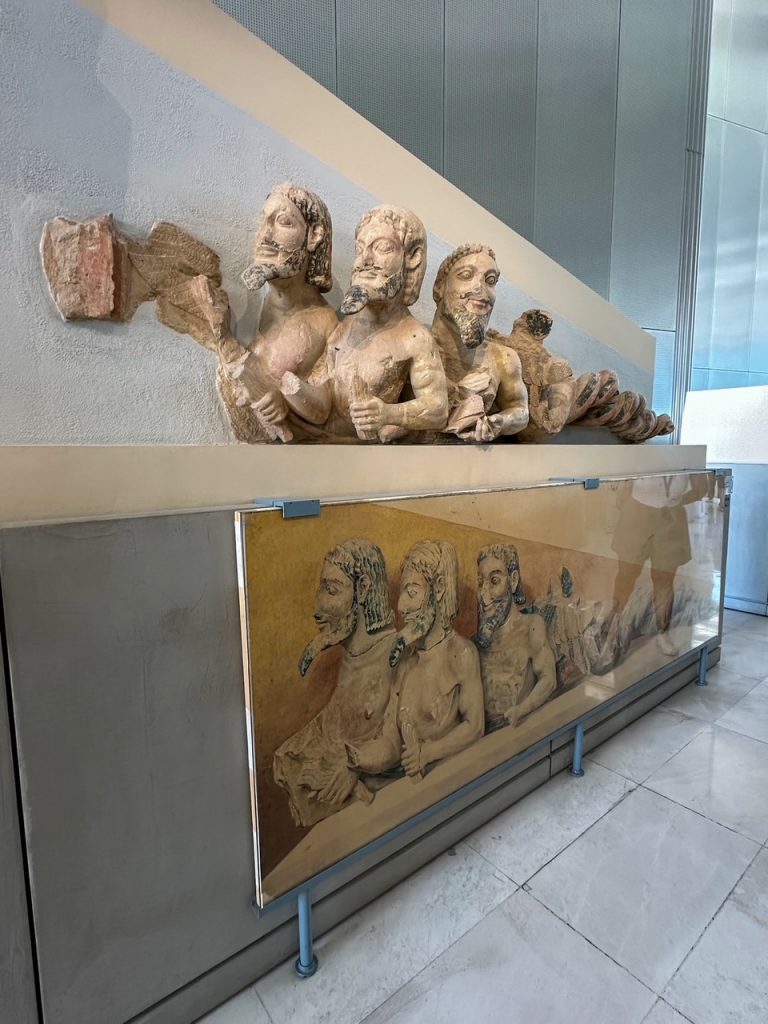 the Three-Bodied Monster is an ancient Greek sculpture at the Acropolis Museum