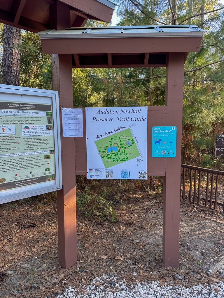 Audubon Newhall Preserve trail sign