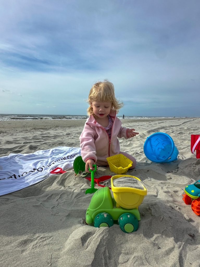 Lily at Coligny Beach on Hilton Head Island