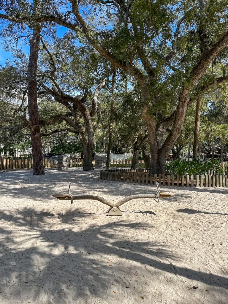 a seesaw at the Gregg Russell Harbour Town Playground