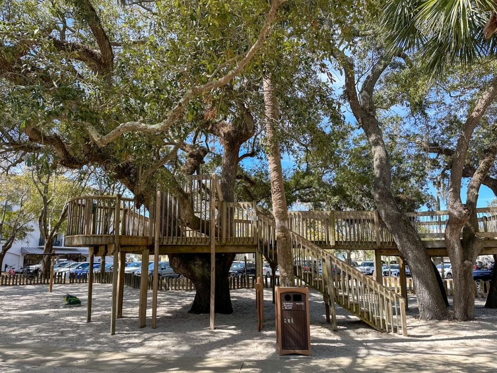 a treehouse at the Gregg Russell Harbour Town Playground
