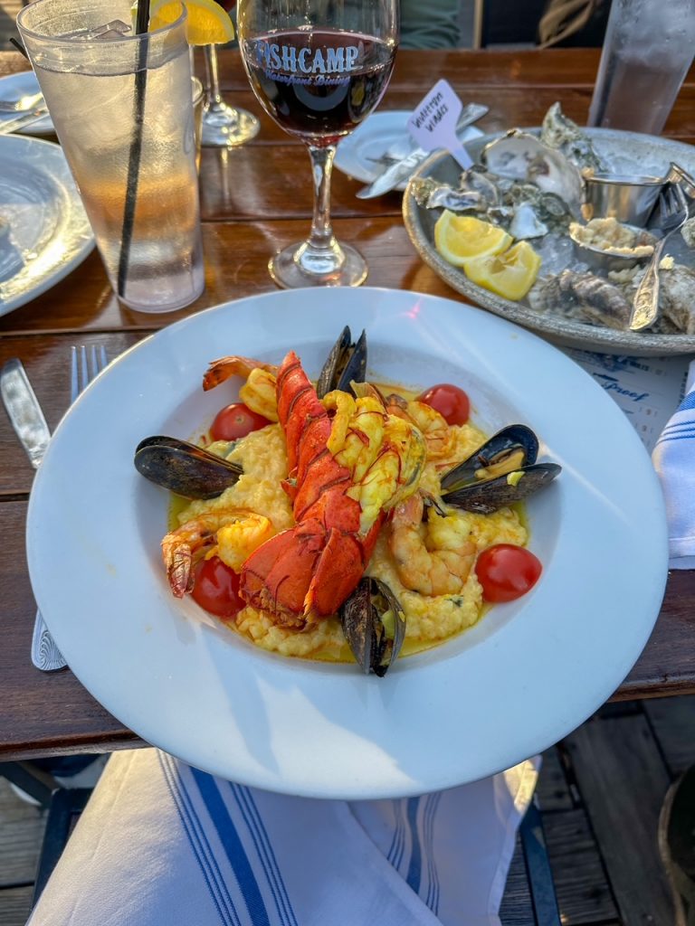my seafood risotto from Fishcamp on Broad Creek