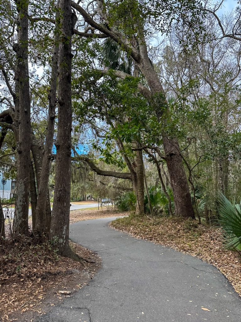 one of the bike trails on Hilton Head Island