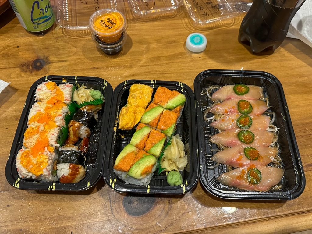 the food from Nakama Sushi Bar & Grill in Hilton Head