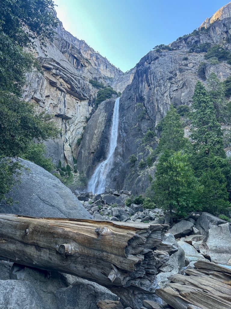 Lower Yosemite Fall in Yosemite National Park, an easy addition to your 3-day Yosemite itinerary