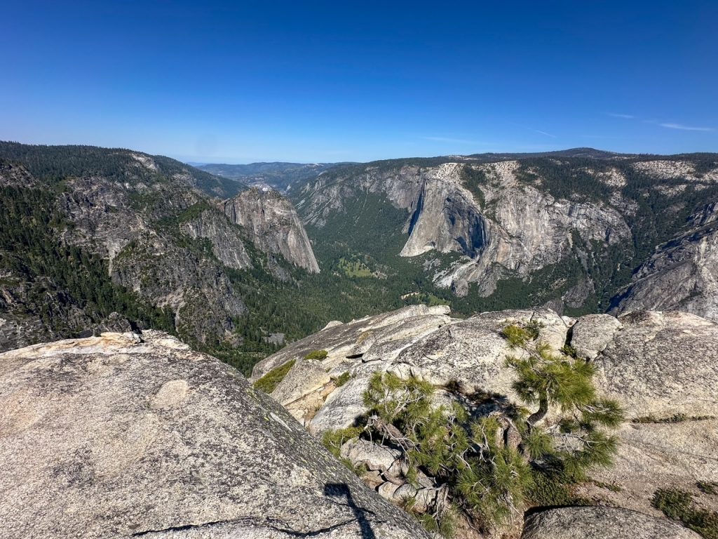a cool view of El Capitan and Yosemite Valley as seen from Taft Point in Yosemite