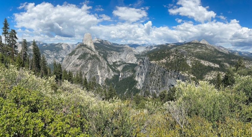 an epic panorama view from the Panorama Trail in Yosemite National Park