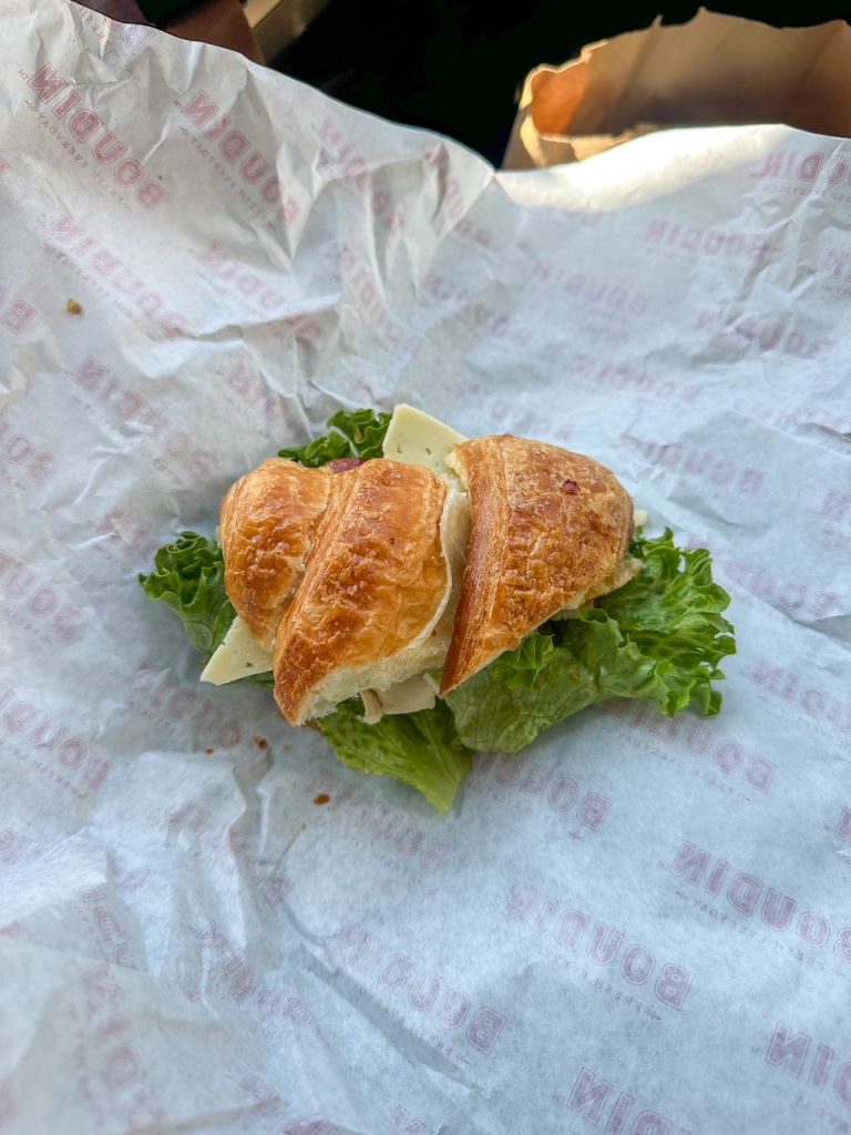 Sara's sandwich from Boudin Bakery, a local spot that you need to visit during your 3 days in San Francisco