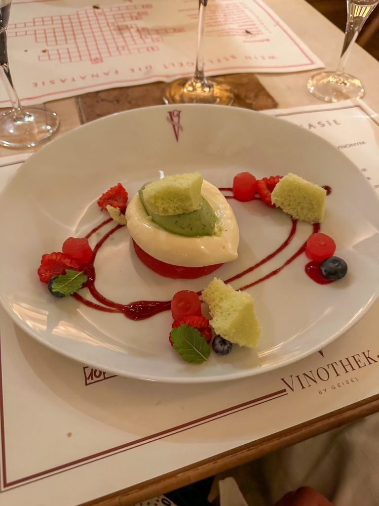 Dessert at Vinothek in Munich