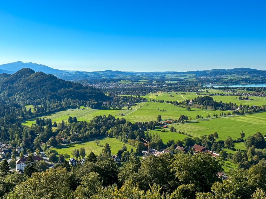 Gorgeous landscape as seen from Neuschwanstein Castle in Bavaria
