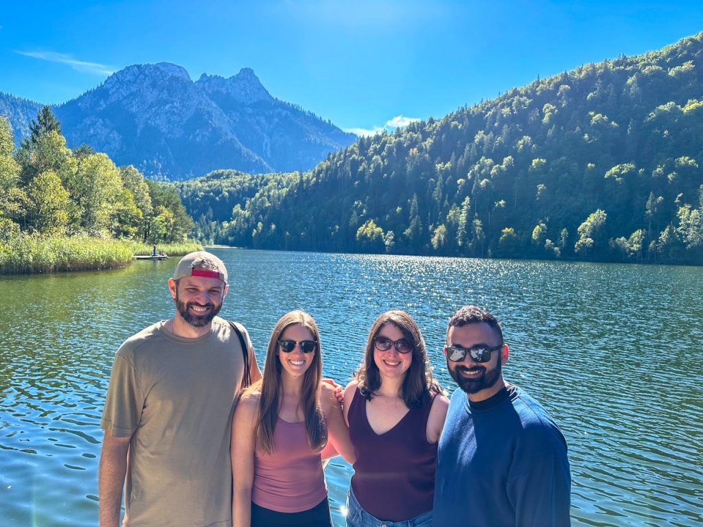 Group of friends on a Neuschwanstein Castle day trip from Munich