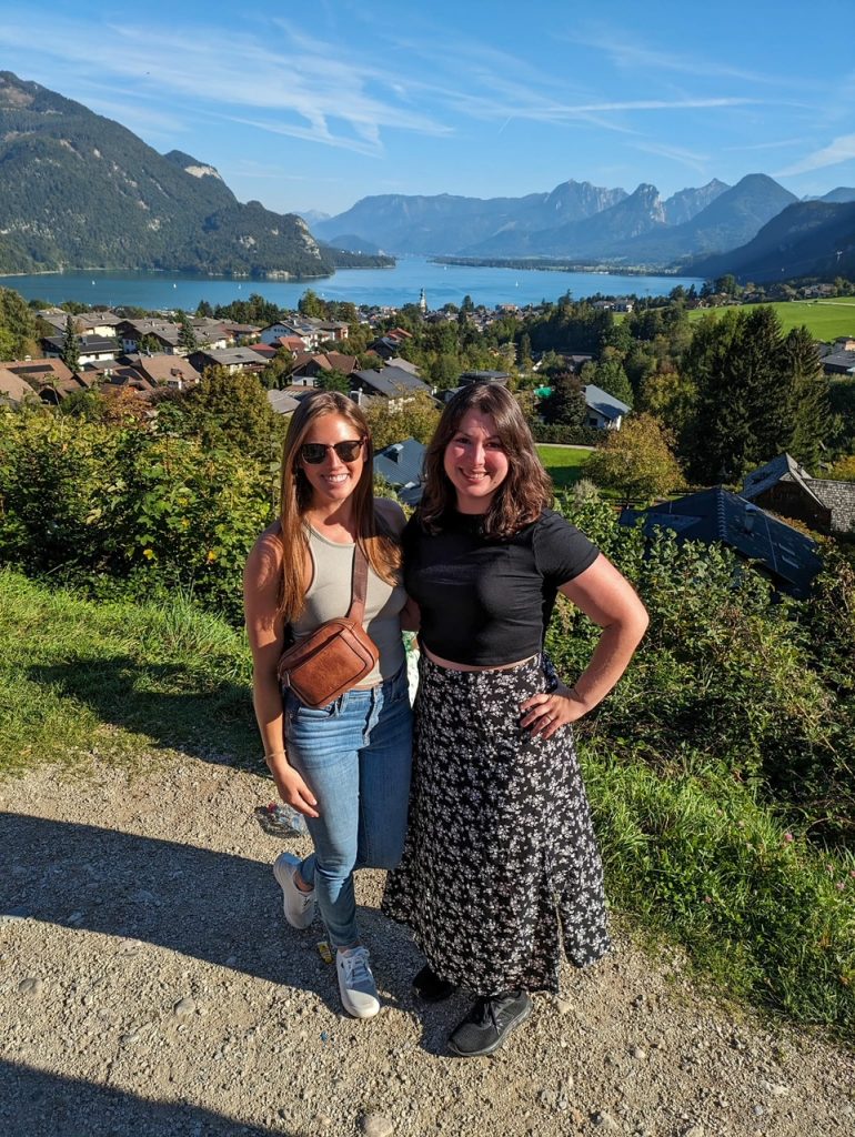 Sara and Abby on the Sound of Music Tour on a day trip from Munich to Salzburg