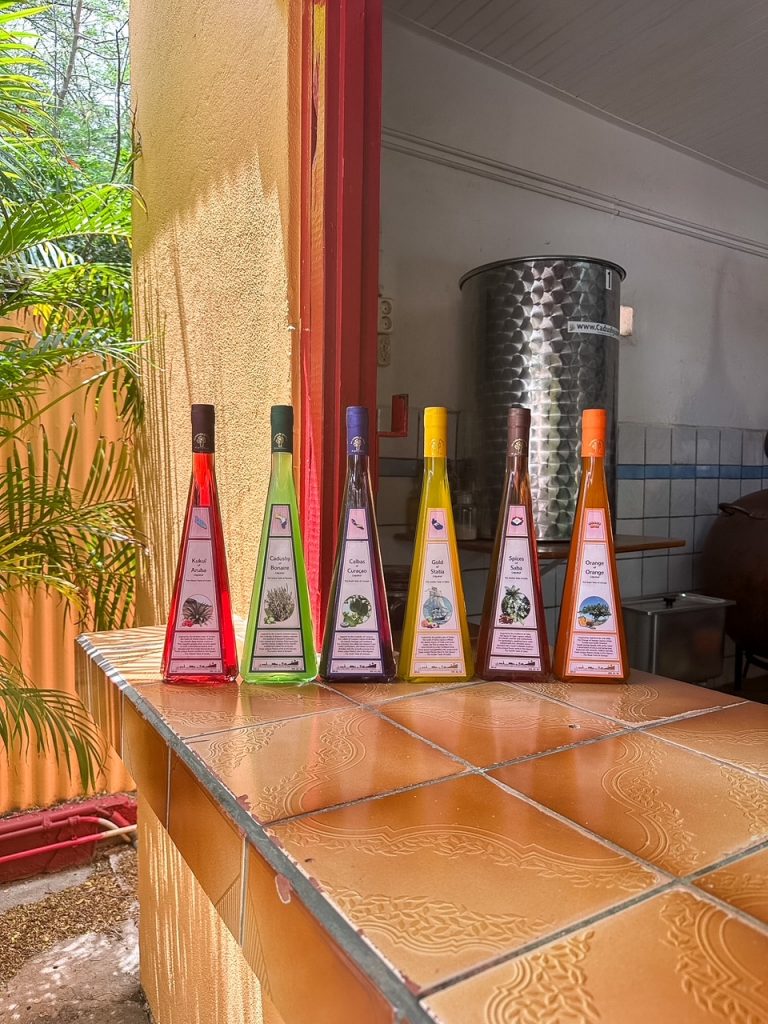 Caribbean liqueurs offered at Cadushy Distillery