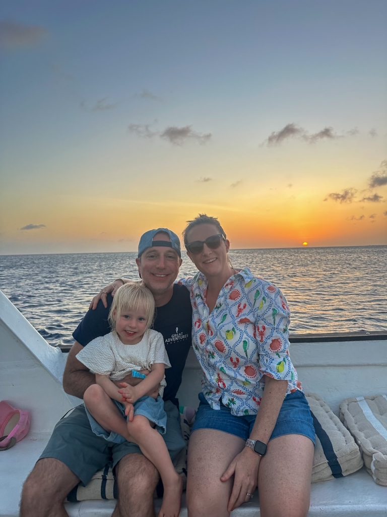 Family enjoying the Sushi Sunset Boat Tour in Bonaire