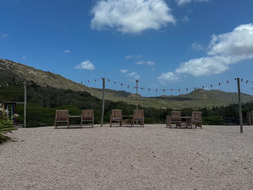 Outdoor set up at Posada Para Mira in Bonaire