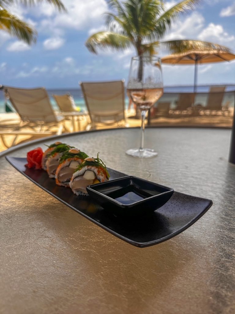 Sushi lunch from La Balandra at Harbour Village