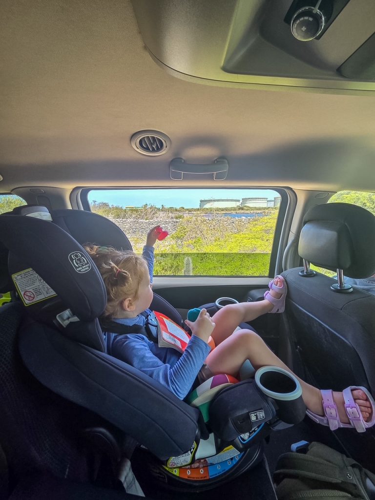 Toddler on a Northern Drive in Bonaire