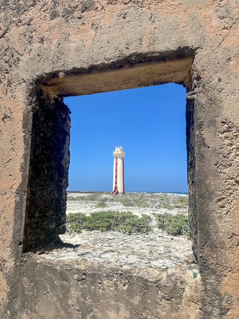 Willemstoren Lighthouse as seen from an abandoned building on site