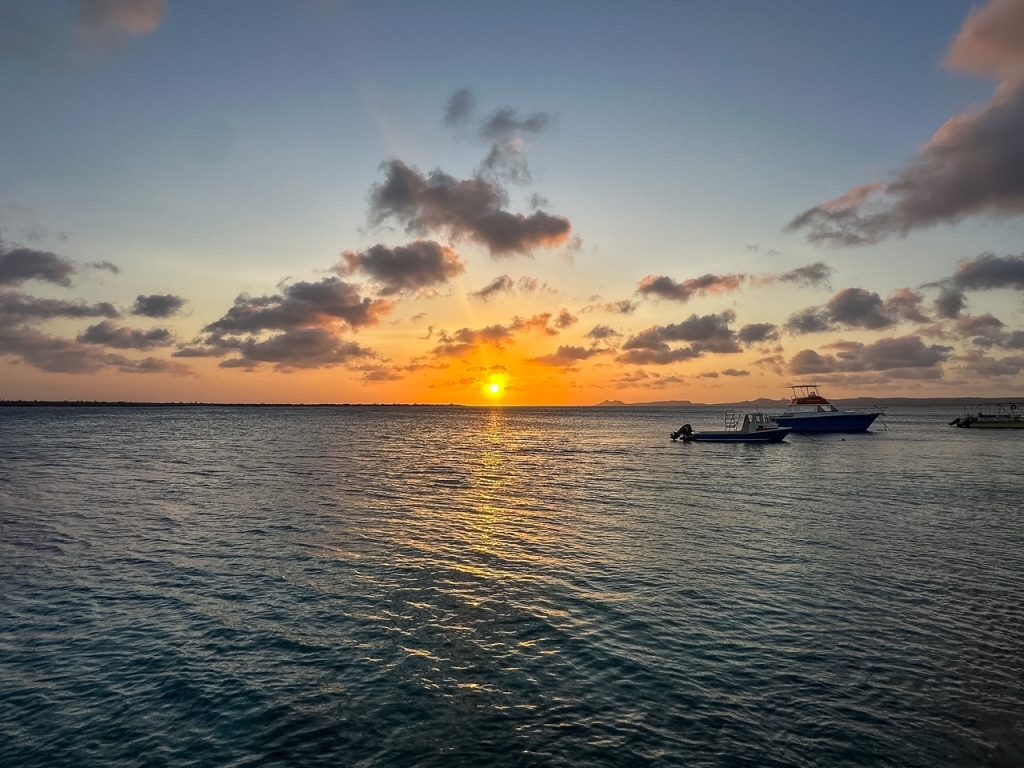 beautiful sunset after Sunset Flow at Harbour Village