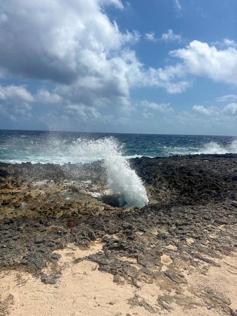 blowhole at Washington Slagbaai National Park in Bonaire