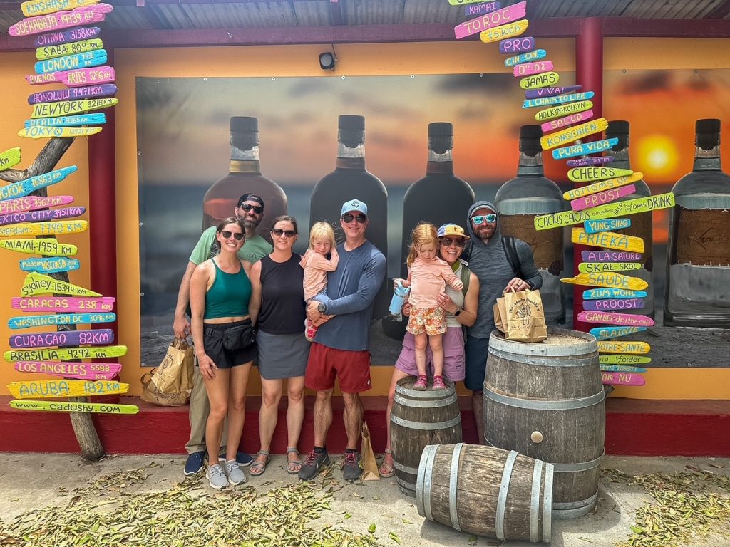 group at Cadushy Distillery in Bonaire