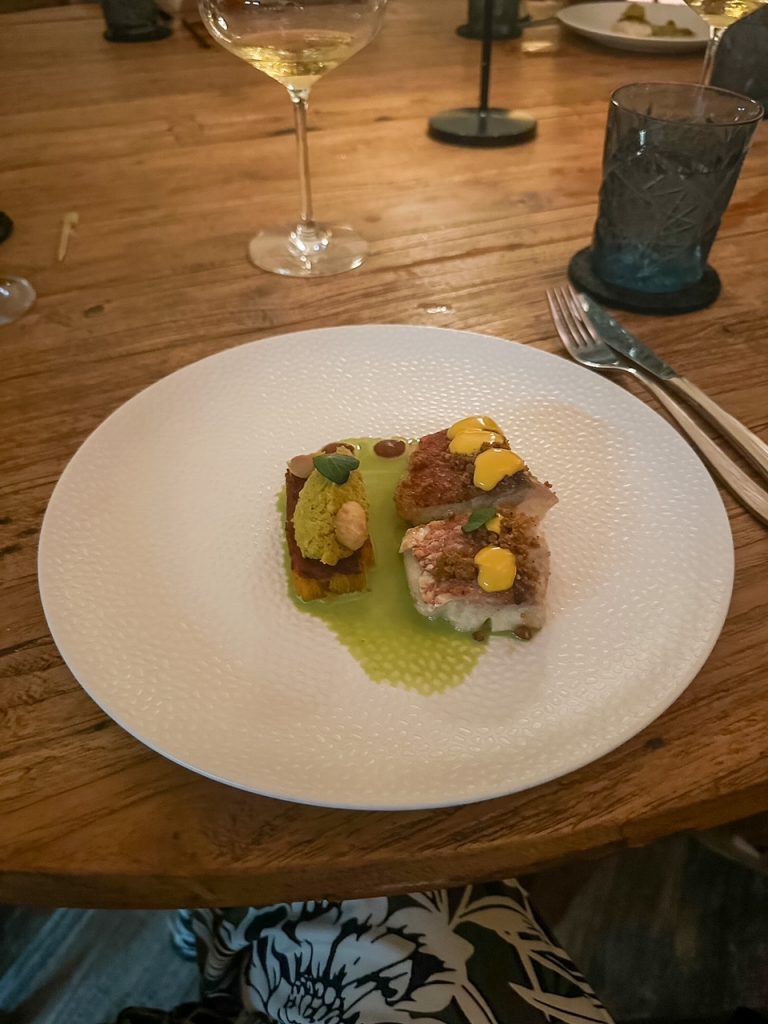 main course from the tasting menu at Bina Bar and Restaurant
