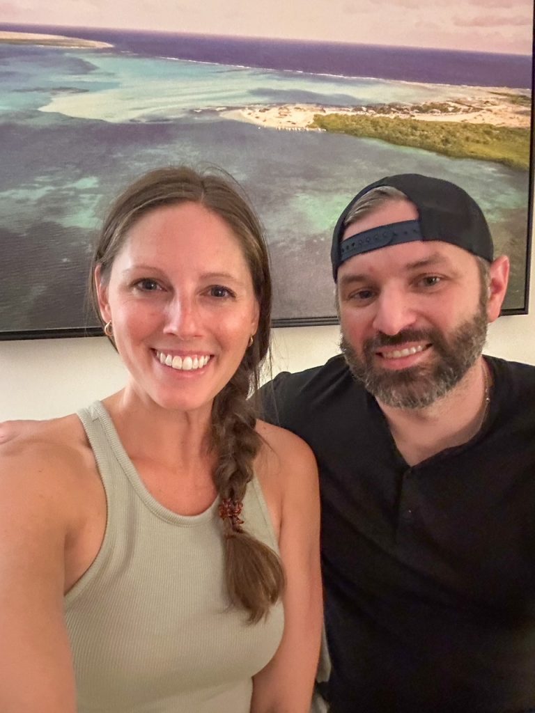 Sara and Tim after dinner the first night in Bonaire